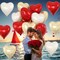 Red & Gold Heart Foil Balloons – 12 Pcs 18 Inch Metallic Red, Gold & Cream Heart-Shaped Balloons for Birthday, Wedding, Baby Shower, Valentine’s Day, Mother’s Day & Christmas Party Decorations